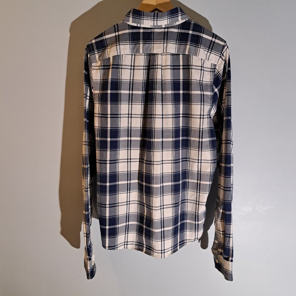 Abercrombie & Fitch Men's Muscle Large Long Sleeve Button Down Plaid Shirt - Picture 3 of 14